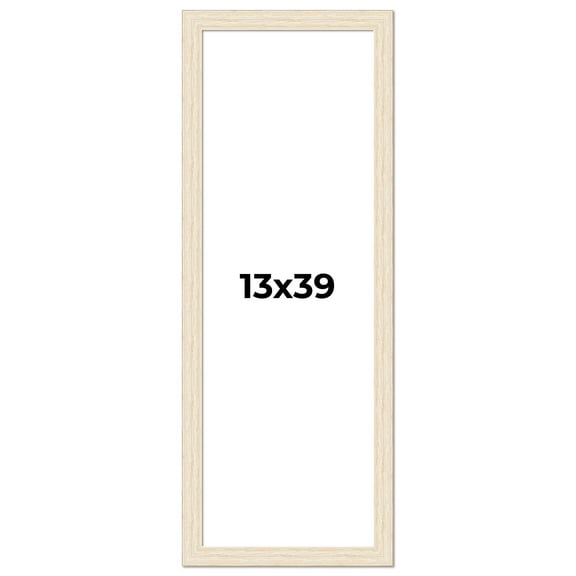 13x39 Frame White Real Wood Picture Frame Width 1.5 inches | Interior Frame Depth 0.5 inches | Barn