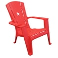 thumbnail image 4 of Leigh Country Outdoor Adirondack Chair with Star, Phone, Cup Holder, 250 lbs,  Red, Resin, 4 of 6