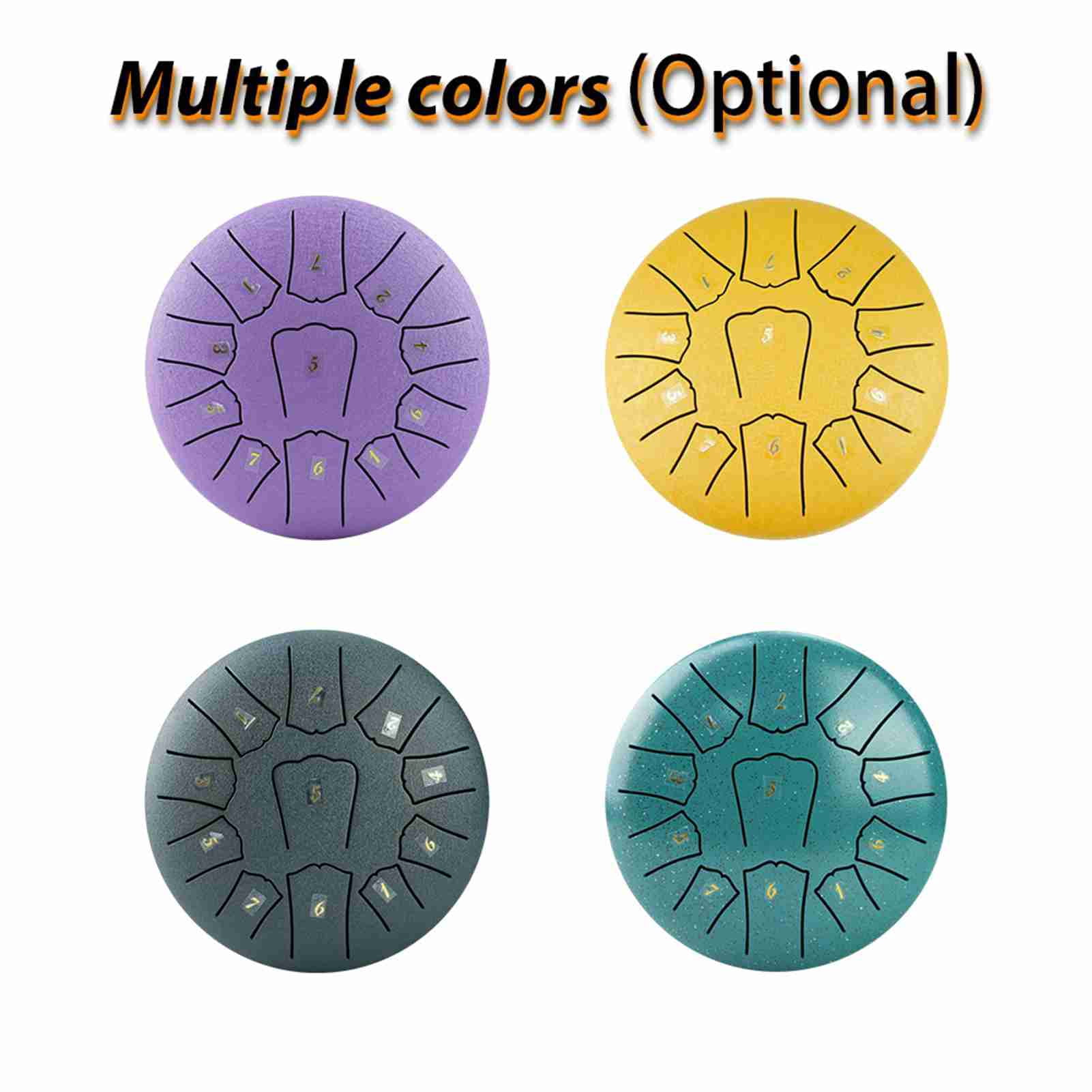 drums Drum Steel Tongue Drum 6 Inch 11 Notes D Key Percussion Instrument Portable with Drum Mallets for Meditation Yoga Beginners Majors Family Friends Christmas Gift Handpan