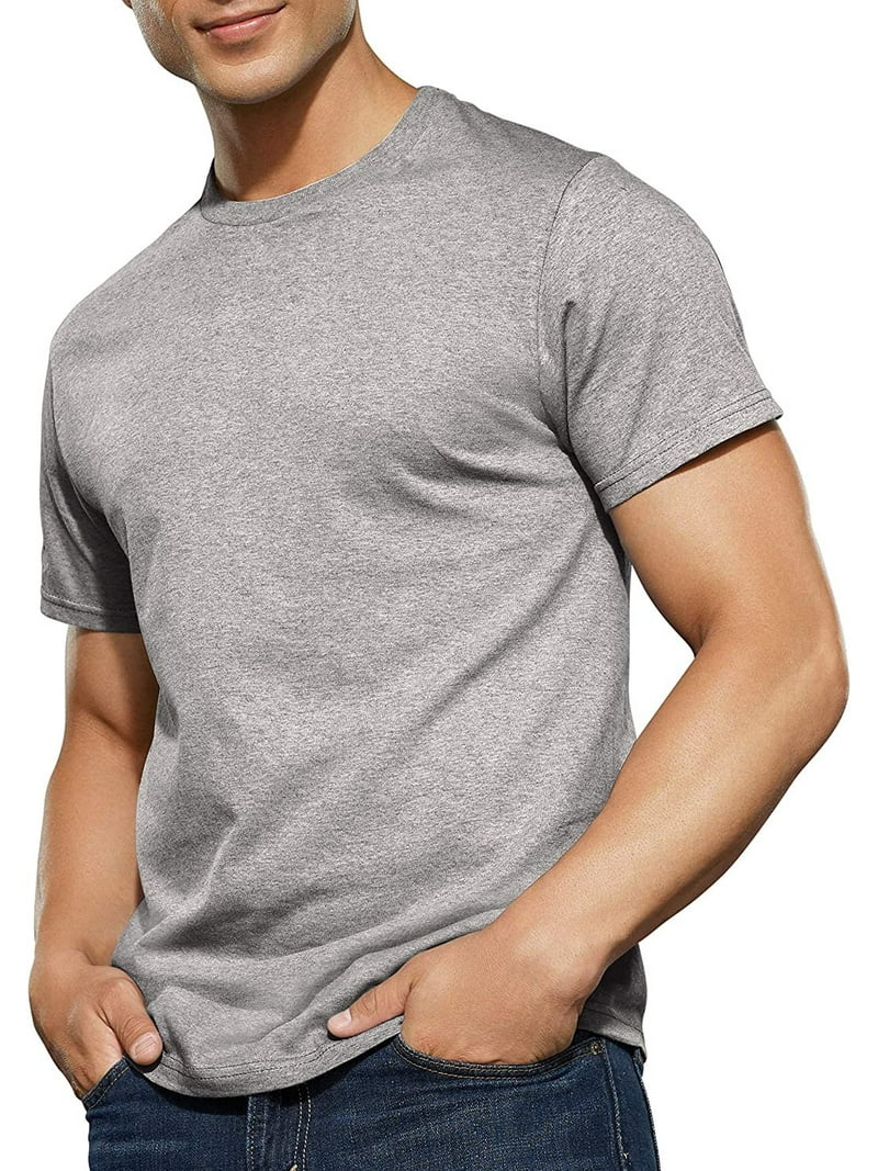 Fruit of the Loom Men's Crew Neck T-Shirt, Pack of 4, Black and
