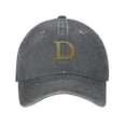 thumbnail image 1 of ZICANCN Casquette de Baseball Réglable Femmes, Chapeaux Alphabet D Pattern pour Hommes Adulte Lavé Coton Denim Baseball Caps Mode, Bruyère Profonde, 1 of 6
