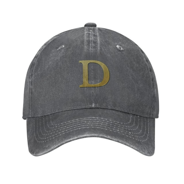 ZICANCN Casquette de Baseball Réglable Femmes, Chapeaux Alphabet D Pattern pour Hommes Adulte Lavé Coton Denim Baseball Caps Mode, Bruyère Profonde