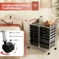 thumbnail image 6 of Costway Modern Rolling Cart with 12 Drawer Detachable Drawers & Lockable Wheels Black, 6 of 7