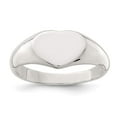 thumbnail image 4 of 925 Sterling Silver Heart Signet Ring Size 6, 4 of 6