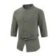 thumbnail image 1 of pstuiky camisetas de hombre, Camiseta deportiva de manga corta con botones y solapa de color liso para hombre ropa de hombre l, 1 of 5