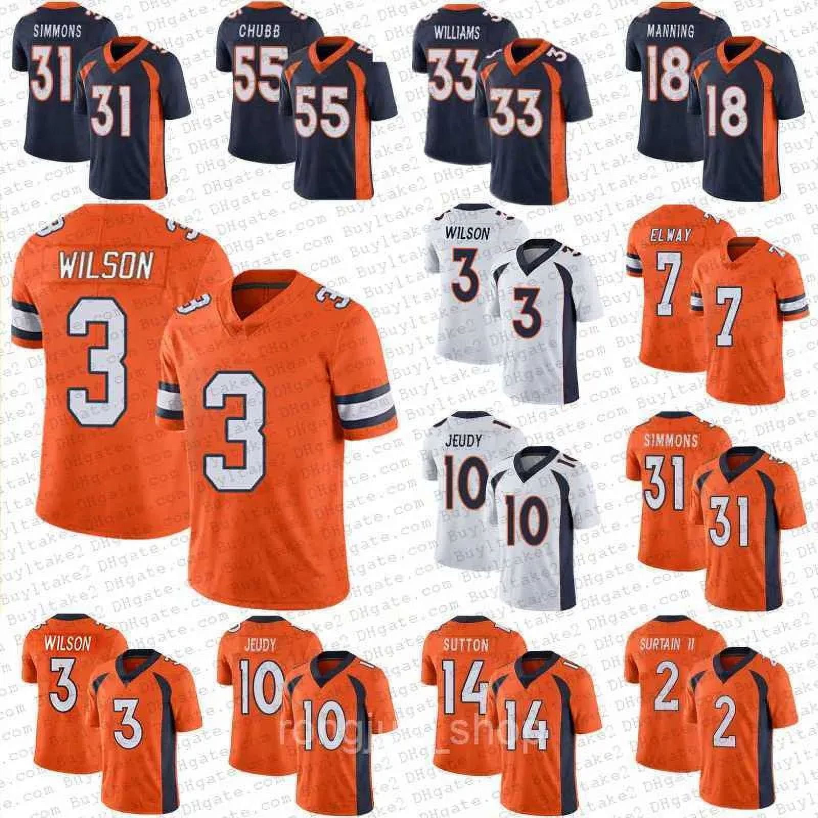 NFL_ Jersey 3 Russell Wilson Justin Simmons Denver''Broncos