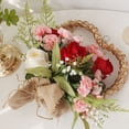 thumbnail image 4 of Tulipán rosa roja clavel amor corona pared colgante puerta decoración día de San Valentín día de la madre, 4 of 8
