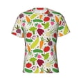 thumbnail image 4 of Qekee Cartoon Vegetables Classic Fit T-Shirt Men's Shirt Men's Tight Short Sleeves for Exercise, Running, Mountaineering - Cartoon Vegetables, 4 of 9