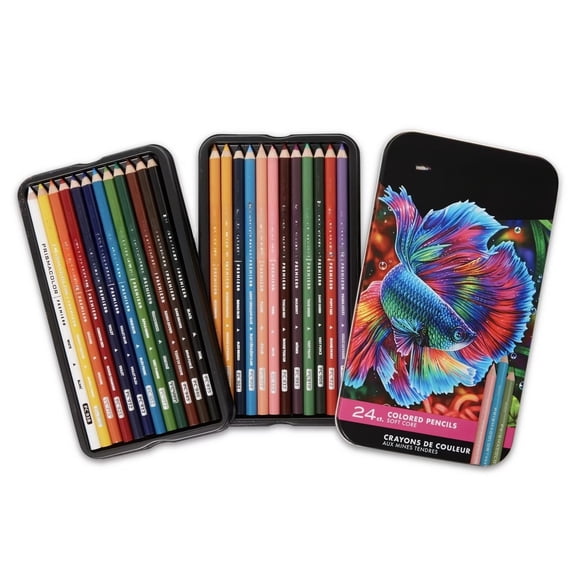 24pk Colored Pencils: Multicolor Art & Sketching Set, Presharpened, 0.7mm