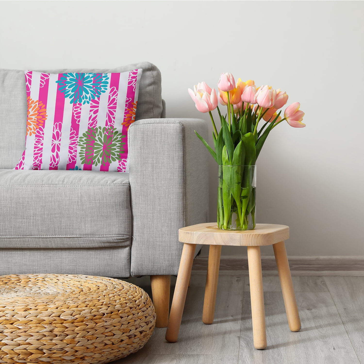 26" x 26" Simply Daisy Flower Bursts Decorative Throw Pillow