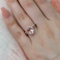 thumbnail image 5 of HeartsAndYou 1.3ct Natural Peach Morganite Bridal Set Engagement Ring 14k SOLID Rose Gold, 5 of 9