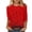 C58-NSLGXD Red Tops for Women, variant on NSLGXD Plus Size Women's Tshirts 3/4 Sleeve Crew Neck Black Bats Print Spooky Halloween Lightweight Tees S-5XL