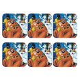 thumbnail image 2 of Saiise 6 Pcs Leather Coasters for Drinks Coaster Sets Drink Table Cup Coasters for Living Room Kitchen Coffee Decor,Scooby-Doo, 2 of 8