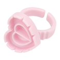 thumbnail image 2 of 100 Uds. Soporte de anillo de pegamento para extensiones de pestañas en forma de corazóncopa de pegamento para pestañas (rosa), 2 of 6