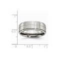 thumbnail image 6 of Stainless Steel Grooved 8mm Brushed/Polished Ridged Edge Band, 6 of 6