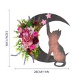 thumbnail image 3 of Dalazy Artificial cat Wreath Wall Door Easter for Door Party Decor Fall, 3 of 4