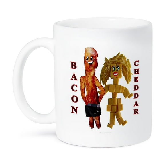 3dRose, Bacon and Cheddar Couple, 15oz Mug