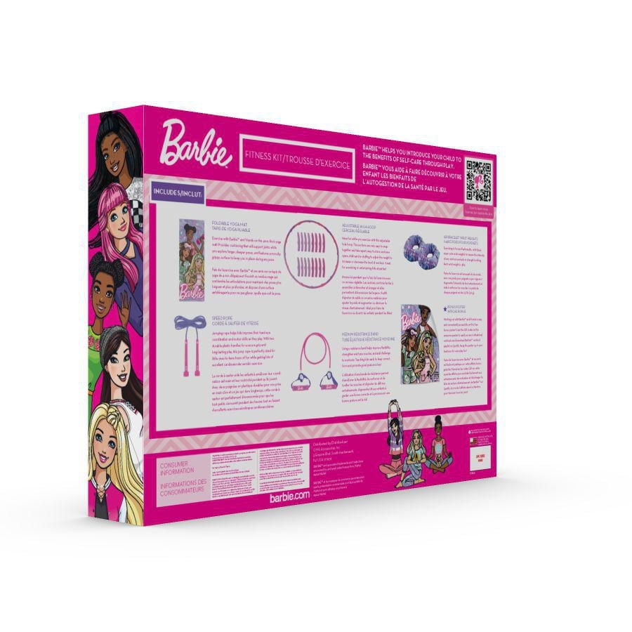 Mattel, 5 pièces Strong Girls Make Waves – Trousse d’exercice Barbie, combinaison de rose