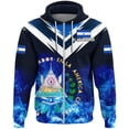 thumbnail image 4 of Nueva sudadera con capucha unisex de gran tamaño con estampado 3D de la bandera del emblema de El Salvador, con cremallera, ropa de calle informal, 4 of 4