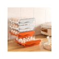 thumbnail image 3 of 1pc 32-Grid Grey Refrigerator Egg Storage Box Drawer Type Fresh-Keeping Container With Double Layers, Stackable, 3 of 4