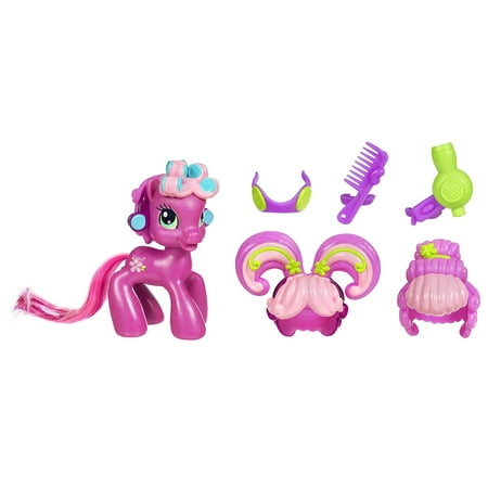 cheerilee with pop on hair pretty pony figure comes with three snap