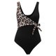 thumbnail image 5 of Gibobby Trajes de Natación para Mujer Traje de baño de mujer con costuras impresas de una pieza con correa en el pecho Trajes de baño de una pieza(Negro,CH), 5 of 5