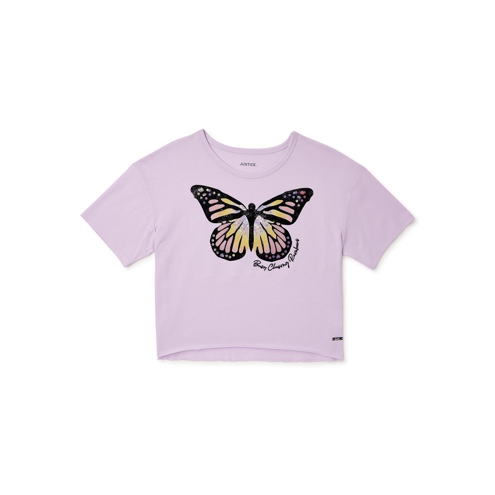 Justice Justice Girls Garden Wellness Boxy TShirt, Sizes 518 & Plus