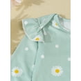 thumbnail image 7 of Suealasg Newborn Girl 3Pcs Fall Outfits Long Sleeve Daisy Print Romper + Long Pants + Headband Set 3 6 12 18 Months Infant Baby Girl Clothes, 7 of 7