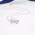 thumbnail image 6 of Women's Infinity Necklace 925 Sterling Silver, Necklace with Endless Symbol, 18", Adjustable, 6 of 8