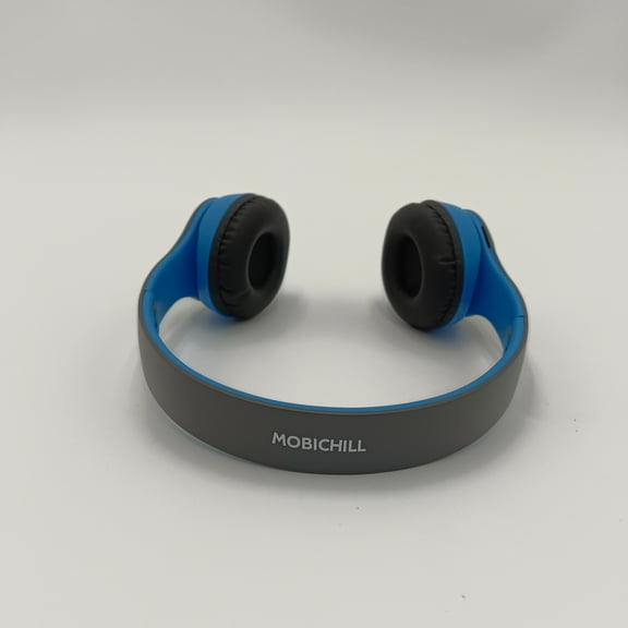 MOBICHILL headphones Foldable Wireless Bluetooth Headphones, Black/Blue