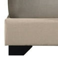 thumbnail image 4 of Benjara Queen Size Bed with Fabric Upholstery and Nailhead Accent, Beige, 4 of 6