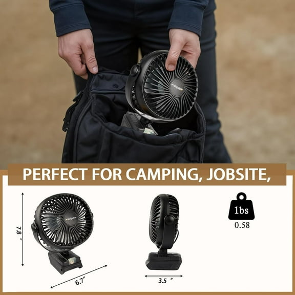 Cordless Jobsite Fan with Brushless Motor, 2 Speeds, USB Charging for M18 Battery