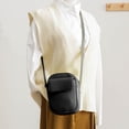 thumbnail image 4 of Bolso vertical de cuero suave para teléfono móvil, mini bolso diagonal simple a la moda, PU, 4 of 5