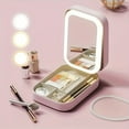 thumbnail image 6 of Travel Makeup Bag With LED Lights, Mirror, Large Capacity Cosmetics Storage Box, Portable Makeup Travel Box, Makeup Mirror, Makeup Accessories, Holiday Gifts, 6 of 6