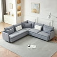 thumbnail image 2 of Ataucjin L Shaped Sectional Couch, 92" Modern Corner Sectional Sofa 5 Seater Sofa With Support Pillow For Living Room, Apartment, Office, Home Decoration 92.13 x 92.13 x 33.28", 2 of 9