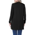 thumbnail image 3 of Womens Slouchy Long Sleeve Open Front Draped Cardigan Sweater, 3 of 6