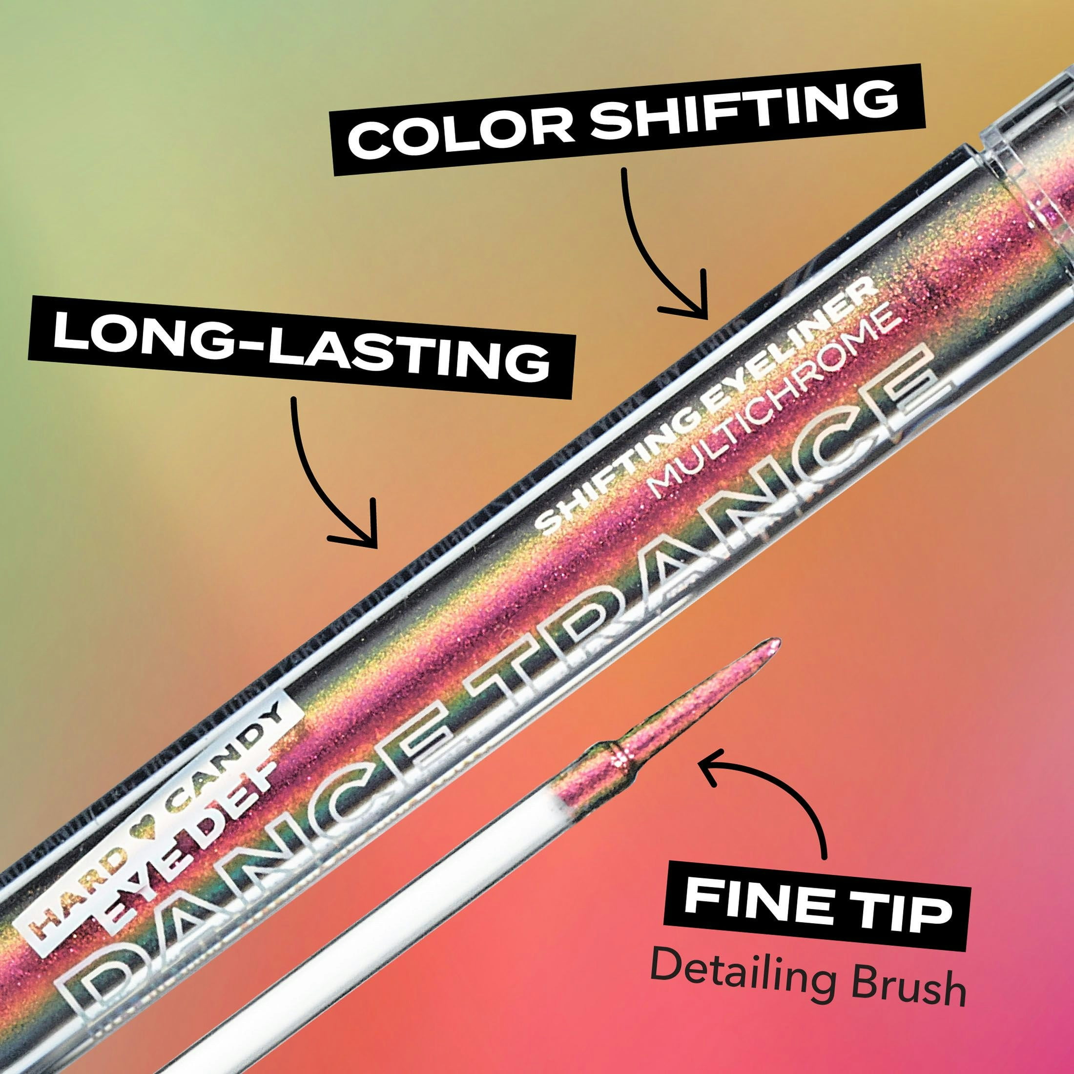 Hard Candy Eye Def Multi-Chrome Liquid Eyeliner, Holographic, Dance Trance, Green-Bronze-Pink