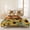 Ginger,Yellow,White, variant on 3 Pieces Queen Quilt Set,Farm Animal Highland Cow Soft Bedding Sets with 1 Quilt & 2 Pillow Shams,Retro Sunflowers Daisy Summer Bedspread Lightweight Coverlet Comforter for All Season