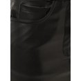 thumbnail image 3 of Faux Leather Midi Skirt with Slit, 3 of 5