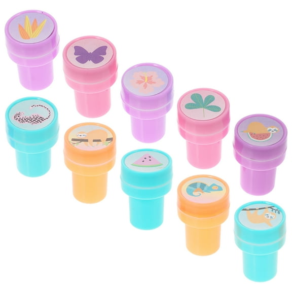 OUNONA 10pcs  Stamps For Kids Teacher Stamps Kids Treasure Box Prize For Classroom Easter Egg Stuffers Spring Stampers For Kids