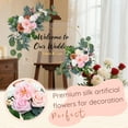 thumbnail image 4 of Faux Flower Swag Set of 2 Wedding Welcome Signs Floral Swag Artificial Flowers for Windows Ceremony Wedding Backdrop Decoration (Pink), 4 of 6