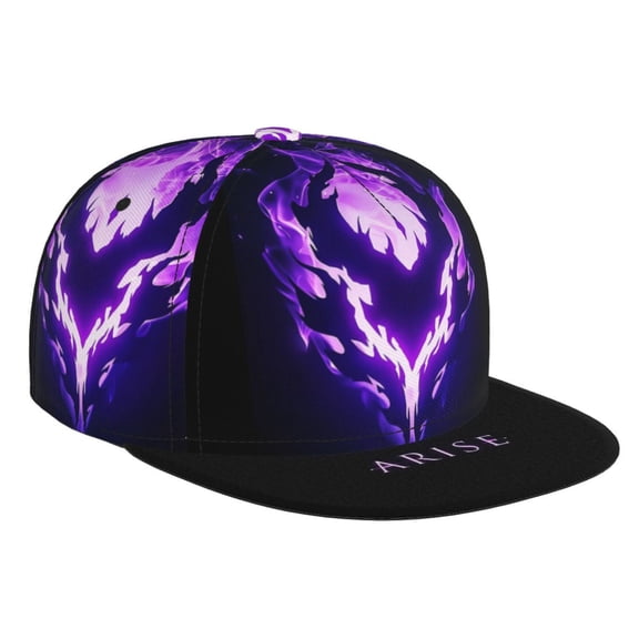 Solo Leveling Sung Jinwoo Baseball Cap For Men, Women & Kids, Classic Flat Brim Hat Hip Hop Trucker Hat Adjustable Snapback Hat