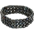 thumbnail image 2 of Black Pearl & Sterling Silver Stretch Bracelet, 2 of 4