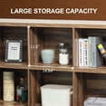 thumbnail image 5 of 8 Cube Storage Organizer Bookshelf, Industrial Horizontal Bookcase, Accent Cubby Shelf for Living Room, Home and Office, 63 Inches, 5 of 5