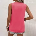 thumbnail image 3 of Gpoecd Débardeurs Graphiques pour Femmes Femmes Été Décontracté Sans Manches Col Rond Basique Chemises Noires Camisole pour Femmes 01_Hot Pink,L, 3 of 5