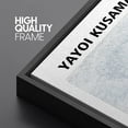 thumbnail image 4 of PixonSign Framed Canvas Print Wall Art Yayoi Kusama Pastel Blue Dot Landscape Abstract Shapes Illustration Fine Art Decorative Minimalist Relax/Calm for Living Room, Bedroom, Office - 24"x36" Black, 4 of 5