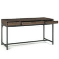 thumbnail image 6 of Simpli Home Banting 60 inch Wide Solid Wood Industrial Mid Century Desk in Walnut Brown, 6 of 7