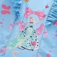 thumbnail image 5 of BOOMNY Toddler Girls 2 Peice Swimsuits Long Sleeve Bathing Suit for Kids Cartoon Graphic Lightweight Cozy Summer Beach Vacation Swimwear, 5 of 7