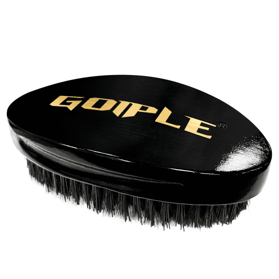 GOIPLE Oval Stylish Hair Brush for Men - Premium Boar Bristles for Frizz - Free Styling, Ideal for Styling, Smoothing & Scalp Care, Perfect for Beard Grooming & Hair Maintenance, Salon - Quality Tool