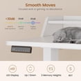 thumbnail image 4 of 55" Standing Desk with LED Lights and Storage, Modern Fluted Stand Up Desk, Height Adjustable Home Office Desk, 4 of 7